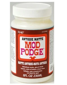 8 oz ANTIGUO ACABADO MATE MOD PODGE SELLADOR A BASE DE AGUA BARNIZ PEGAMENTO NO TÓXICO - Imagen 1 de 1
