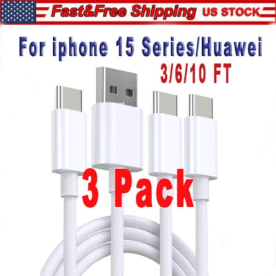 For iPhone 15 USB Type C Data Cable 5A Fast Charging USB-A to USB-C Charger Cord - Image 1 of 4