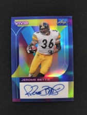 2023 Leaf Vivid JEROME BETTIS BA-JB2 Auto Purple Prismatic /7 Pittsburg Steelers