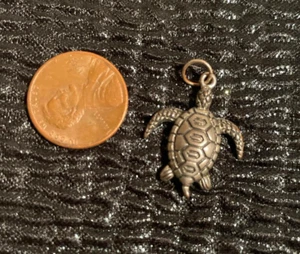 Ciondolo tartaruga tartaruga argento ciondolo rettili miniatura gioielli tartarughe statuina - Foto 1 di 2
