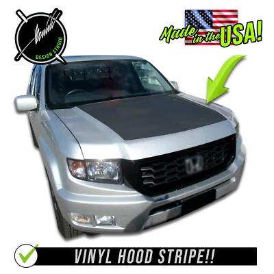 Hood Blackout Racing Stripe Decal Kit Vinyl - Fits 2009-2014 Honda Ridgeline - Image 1 of 3