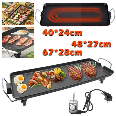 3in1 Tischgrill Elektrisch Teppanyaki Grillplatte mit Antihaftbeschichtung DHL - Bild 1 von 4