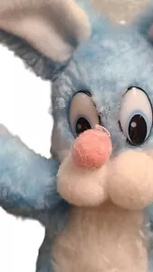 Peluche pupazzo pasquale coniglietto Benton blu applausi 1981 vintage 6" - Foto 1 di 7