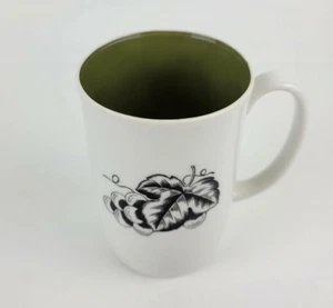 Tazza tazza vintage Neiman Marcus porcellana bianca verde vite - Foto 1 di 3