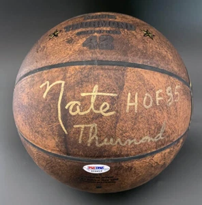Nate Thurmond SIGNED HOF Legends Basketball + INSC Warriors PSA/DNA AUTOGRAPHED - Picture 1 of 4