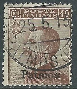 1912 EGEO PATMO USATO EFFIGIE 40 CENT - RF28-9 - Picture 1 of 1