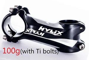 Hylix bike Stem 31.8mm-1&1/8"-17°-With 6 Ti bolts-100g only-Ultra Light - Picture 1 of 5