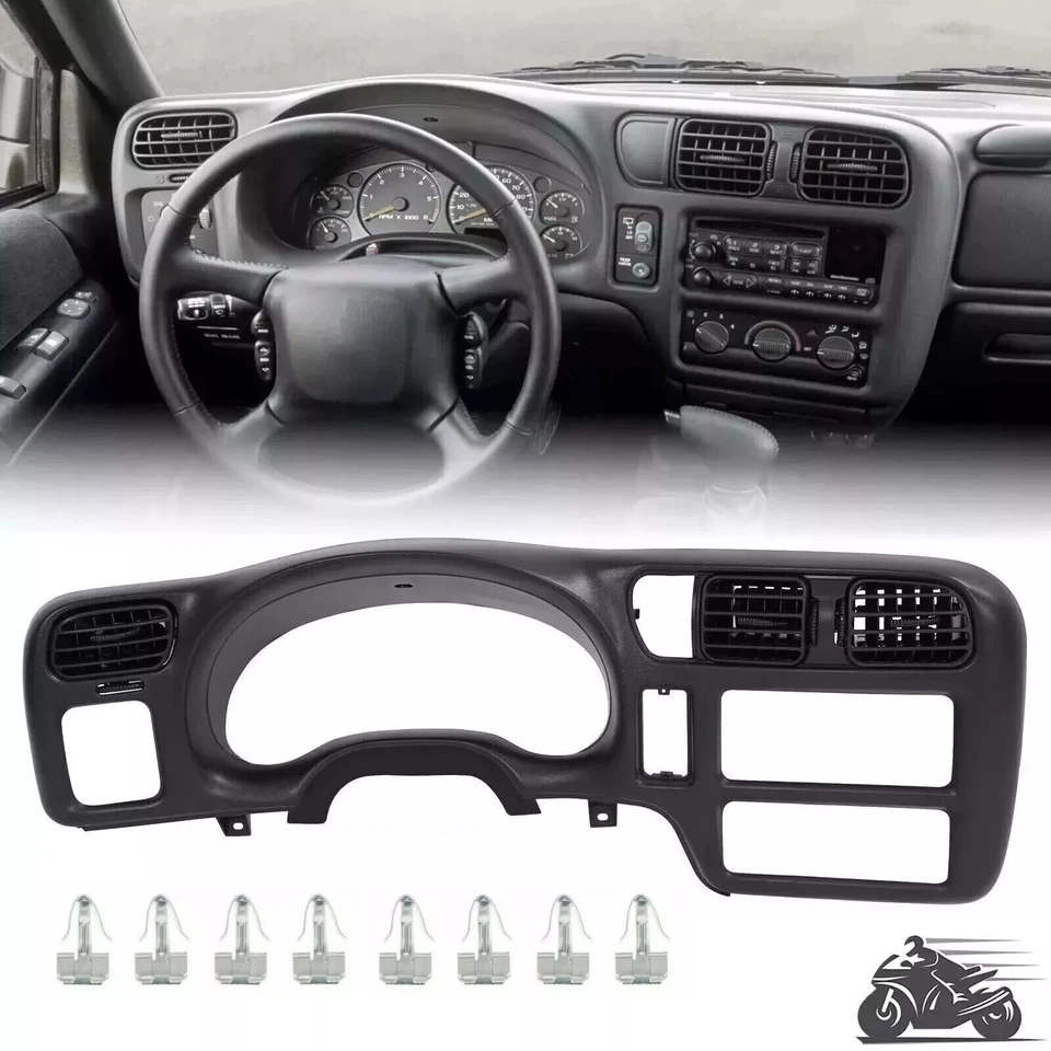 Cubierta de bisel de tablero negra nueva apta para Chevy Blazer 98-04 Jimmy Sonoma S10 Foto 1 de 4