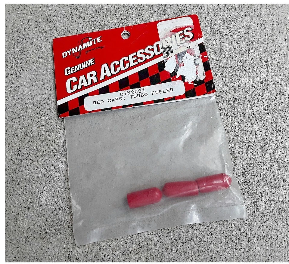 RC Car Truck Buggy Truggy Dynamite 2001 Red Caps for Turbo Fueler (3) - Image 1 of 1