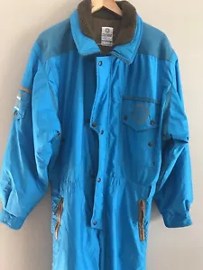 NWT Colmar Sportswear Italian Ski Team Snow Suit One Piece Blue Sz 42 Large - Picture 1 of 9