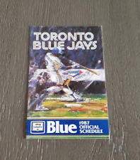 1987 MLB Toronto Blue Jays Pocket Schedule Labatt's Blue