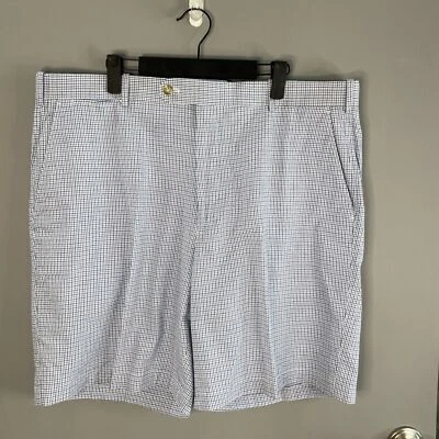 Peter Millar Mens 40 100% Cotton Blue Check Shorts NWT - Image 1 of 4