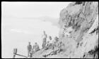 Lord Howe Island Six unidentified men and a dog on a mountain ledg - Old Photo