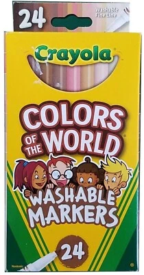 Crayola Colors of the World 24 Box Markers, Inclusive Skin Tones - Image 1 of 4