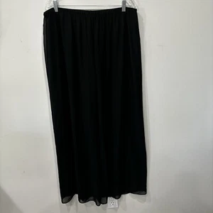 Alex Evenings Wide Leg Pull On Overlay Dressy Chiffon Pants Women’s Size 2X - Picture 1 of 9