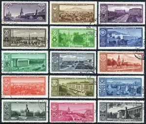 Russia 2120-2134,CTO.Michel 2146-2154,2174-2179. Capitals,Soviet Republics,1958. - Picture 1 of 1