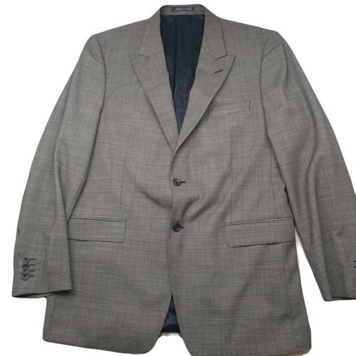 Versace Blazer Uomo 42L Nero Geometrico Lana 2 Bottoni Cappotto Sportivo Tuta Giacca