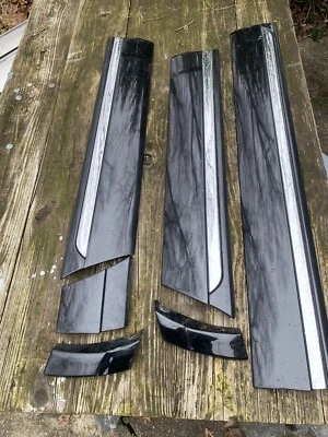 1998 2000 CONTINENTAL TRIM MOLDING DOOR FENDER LEFT RIGHT 6 Pc Used OEM Black - Image 1 of 4