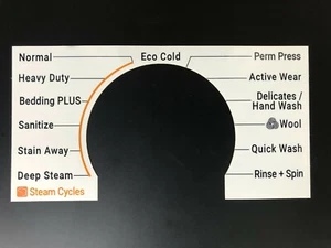 Samsung Washer Sticker Label - for Model WF405ATPAWR Control Panel - Waterproof - Picture 1 of 3