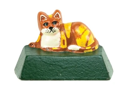 Primitive Rustic Cat Cast Iron Statue Door Stop Door Stopper -4.5'' X 3''H - Image 1 of 3