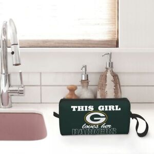 This Girl Loves Her Green Bay Packers Portable Storage Bag Cosmetic Bags