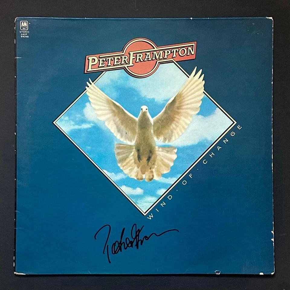 Peter Frampton Wind Of Change Authentic Hand Signed Vinyl Record Album LP Pie - Image 1 of 4