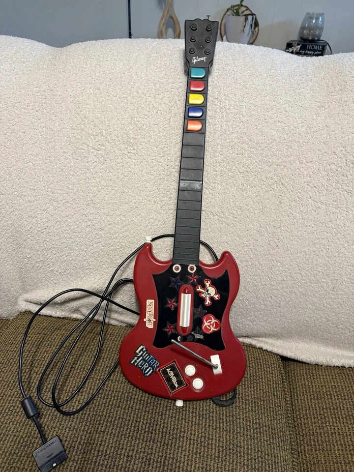 Guitar Hero Gibson Rojo Octano Controlador con Cable Playstation 2 PS2 PSLGH Foto 1 de 1