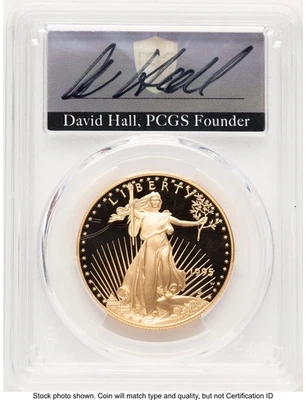 1995-W Proof Gold Eagle 1 oz David Hall PCGS PR70 - Image 1 of 2