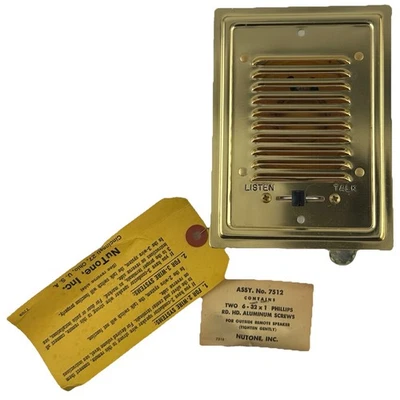 Altavoz remoto exterior NuTone 2005-B intercomunicador de latón puerta patio nuevo de stock con herrajes Foto 1 de 4