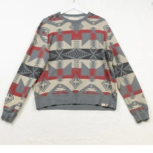 DENIM & SUPPLY RALPH LAUREN Aztec Stripe Pullover Sweatshirt French Terry Mens L - Picture 1 of 6