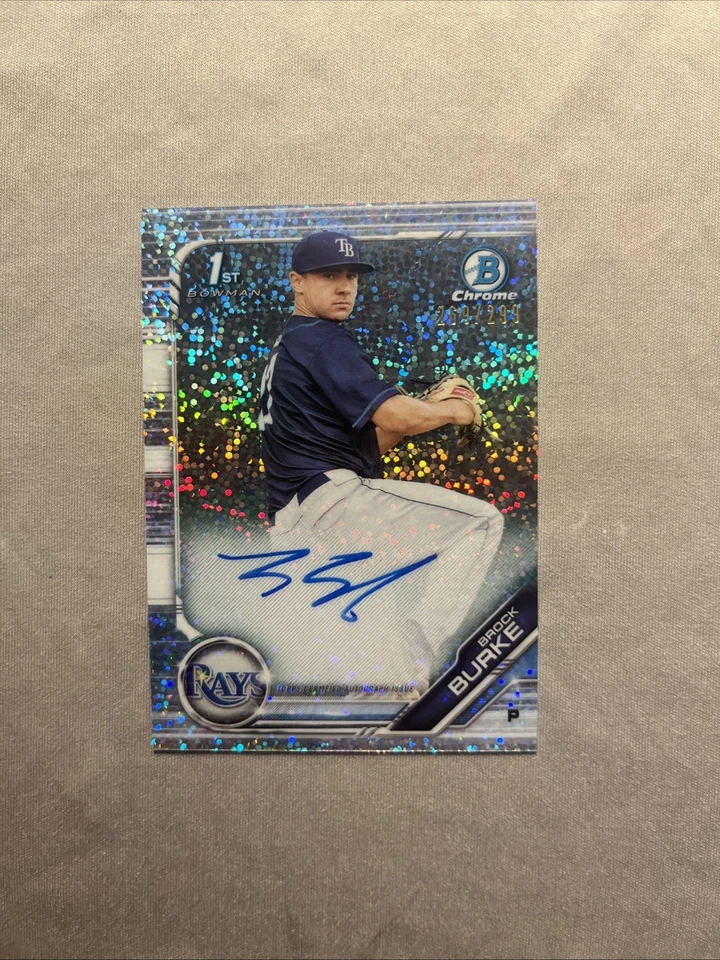 2019 Bowman Chrome Autographs Brock Burke CPA-BBU Speckle Refractor Auto /299 - Image 1 of 1