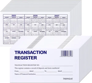 24 PCS Check Registers for Personal Checkbook, Easy to Read Checkbook Register - Picture 1 of 11