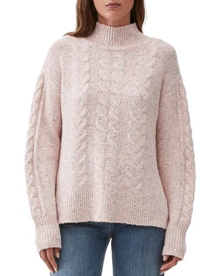 Michael Stars женщин кабель трикотажа водолазка свитер (балет комбо, X-Small) - Изображение 1 из 3