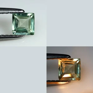 0.47 ct Princess (4.27 x 4.27 mm) Unheated Green Natural Alexandrite Gem - Picture 1 of 4