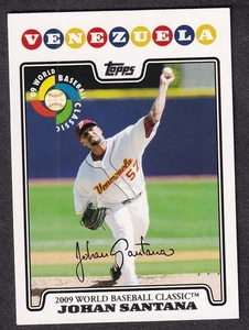 Carta Baseball 2008 Topps #WBC20 Johan Santana WBC Venezuela - Foto 1 di 2