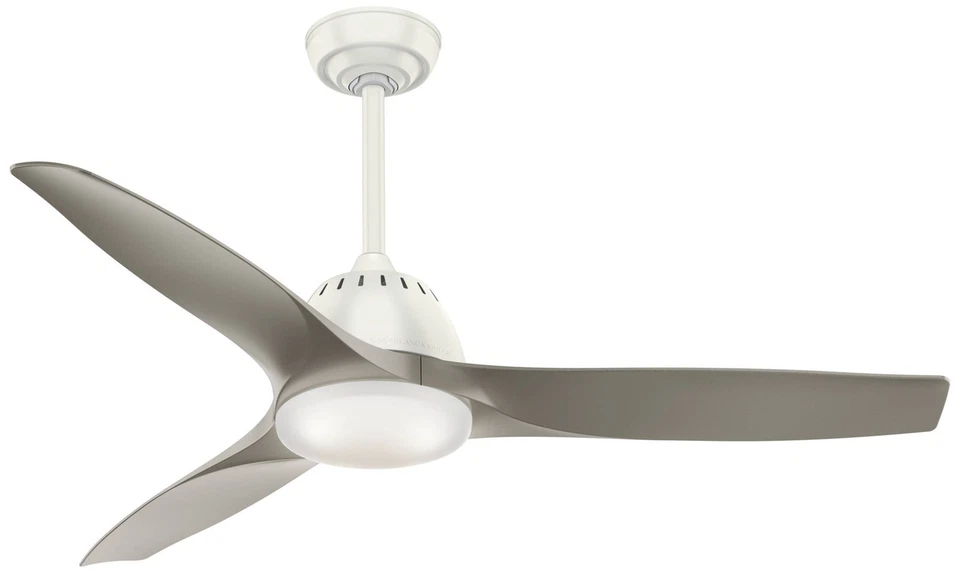 52" Hunter Wisp Fresh White LED Ceiling Fan w/ Pewter Blades - Image 1 of 1