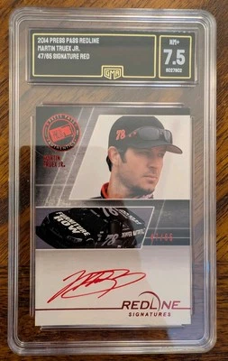 2014 Press Pass Signature Redline Auto Martin Truex Jr - 47/65 - GMA 7.5 NM+ - Image 1 of 4
