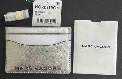 NWT Marc Jacobs Trademarc Card Case Silver - Image 1 of 4