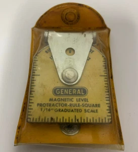 "Regla transportadora de nivel magnético cuadrada 1/16"" de colección General Hardware EE. UU. - Imagen 1 de 4