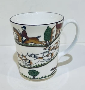 Coalport Hunting Scene Flared Mug Coffee Teacup - Picture 1 of 8