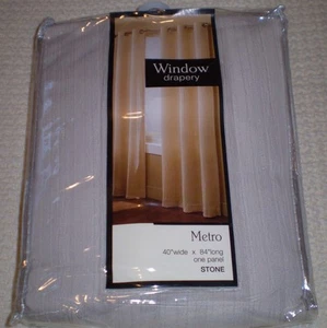 Window Drapery Metro Color Stone, Single Panel - Picture 1 of 4