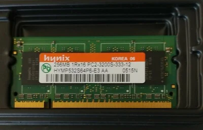 Hynix 256 MB 1Rx16 PC2-3200S-333-12 HYMP532S646-E3 AA 0515N Memory RAM - Image 1 of 2
