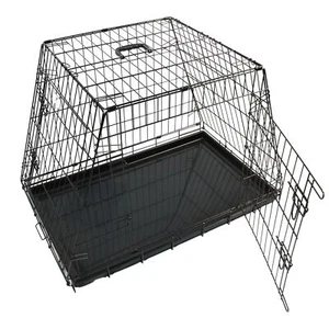 2 DOOR CAR CRATE Durable Strong Safe Pet Travel Black Coat Finish 4 Sizes Option - Picture 1 of 16