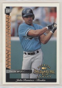 1998 Donruss Signature Series Signature Proof /150 Julio Ramirez #121 Rookie RC