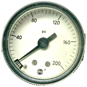 Ametek Pressure Gauge, 164421, 2” P844UK, 200psi, New (J) - Picture 1 of 6