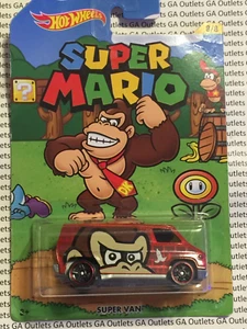 SUPER VAN DONKEY KONG DK SUPER MARIO BROTHERS NINTENDO SERIES HOT WHEELS DIECAST - Picture 1 of 8
