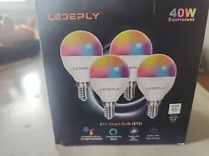 A15 LED Smart Bulb, 5W=40W,Compatible with 4 Count (Pack of 1), Multi-colored - Picture 1 of 3