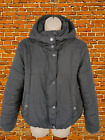 Womens M&S Collection Size Uk 10 Black Soft Padded Puffer Zip Jacket Coat Hooded
