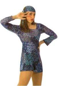 The Beat Goes On Adult Small Jazz Tap Dance Costume Tunic Top Trunks Scarf USA - Picture 1 of 3