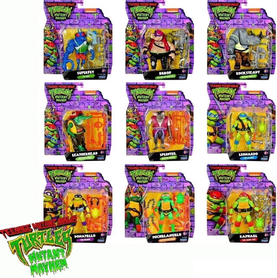 TMNT Mutant Mayhem Movie Action Figures Playmates Toys 4.5″/11 cm Choose figure - Image 1 of 4
